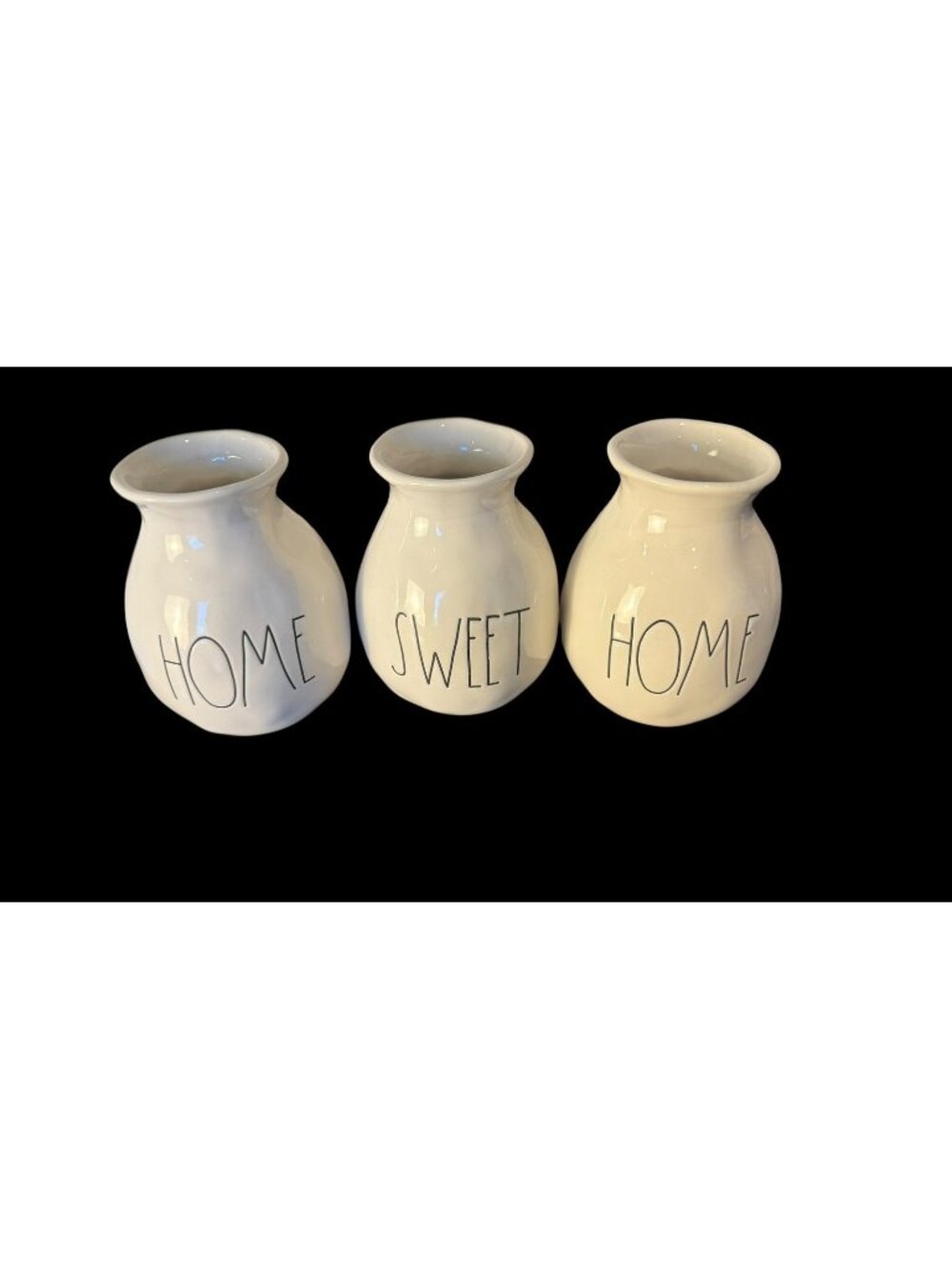 Rae Dunn Home Sweet Home Dimpled Vases Magenta